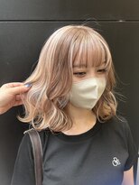 ステア ケース(stair case)&nbsp;デザインカラーピンクベージュケアブリーチブロックカラー