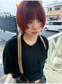 ホワイトグレージュ/デジタルパーマ/チェリーブラウン/宜野湾