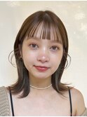 『サザワ』フェザーパーマチェリーブラウンミニウルフ