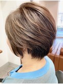 白髪ぼかし30代40代50代60代伊丹大人ショート大人ボブ