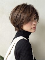 レリーノーブル 西宮北口(RelyNoble)&nbsp;白髪ぼかし×ひし形ショート立体感と大人かっこよさ[西宮北口]