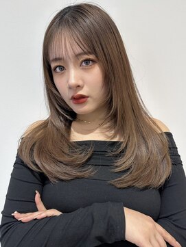 リリット(ReLit) マレットヘアハイライト髪質改善オリーブグレーココアベージュ