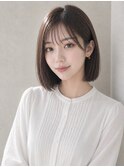 大人ボブ_韓国風_シースルーバング