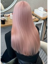 プネル 渋谷(PUNEL)&nbsp;原宿　ピンクミルクティーベージュ/ロングレイヤー ケアブリーチ