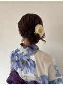 【Louvre】浴衣ヘアアレンジ/サイドお団子/サイドアップ