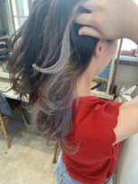 ルチア ヘア ステラ 京都店(Lucia hair stella) インナーカラーイヤリングカラーホワイトカラー
