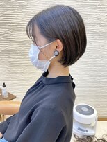 モリオ フロム ロンドン サッポロファクトリー店(morio FROM LONDON)&nbsp;【morio】札幌ボブ　黒髪耳掛けナチュラルボブ