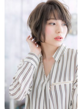 ミック ヘアアンドメイク アップ 駒込店(miq Hair&Make up) 大人かっこいいグレイアッシュ束感ショートマッシュパーマa1