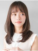 外ハネボブルーズヘアイメチェン20代30代40代◎薄めバング