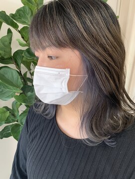 メロウ(mellow) インナーカラー×シルバーラベンダー