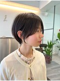 大人ラフウェーブ20代30代40代ボブブラウンスウィングショート