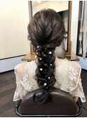 **ゆるふわ編み下ろしヘアセット**