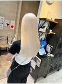 ホワイトブリーチ ケアブリーチ ワンレン ぱっつん 韓国風