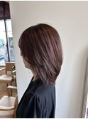 レイヤーボブ×ラベンダーブラウン
