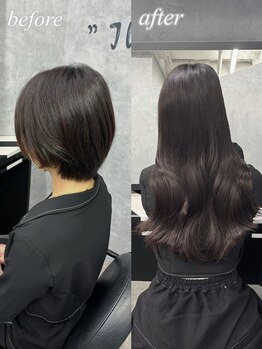 エル ヘアサロン なんば店(eL)の写真/100%最高級人毛エクステ使用◎誰がみても馴染む仕上がりを叶えます☆！