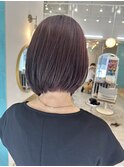 小顔にボブミニボブ丸みボブ前下がりボブ