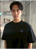 アップバング センターパート 韓国ヘア 爽やか 20代30代 黒髪