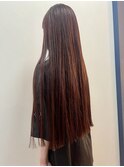 大人可愛い暖色ブリーチなしオレンジベージュ