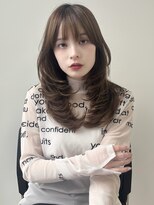 ソア 並木坂(Soa)&nbsp;韓国ヘア/前髪カット/レイヤーカット/ベージュ/ミディアム