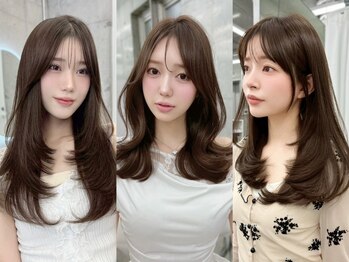 アイシー 表参道(ICY)の写真/大人可愛い韓国トレンドヘア★お顔立ち盛れるレイヤーカット/ハッシュカット/顔周りカット/透明感カラー