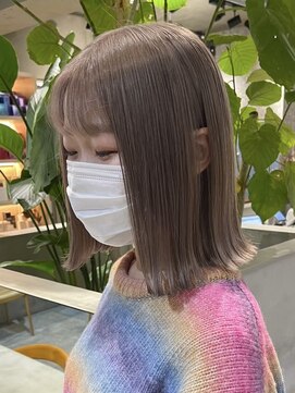 サンクマーケット 渋谷(cinq MARKET) 渋谷ミルクティーベージュハイトーンカラーヘーゼルベージュ30代