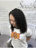 海外風レディースカーリーヘアー