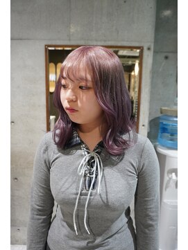 シィーム(cime) ピンクラベンダー ハイトーン ダブルカラー