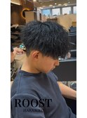 MEN’S HAIR/波巻ツイストスパイラル/フェザーパーマ/眉毛/原宿