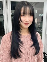 ニトバイアンキシム(nit by ahnkism)&nbsp;ストレートロングレイヤー小顔顔まわりカット