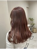 ピンクベージュ/ハイトーンロング