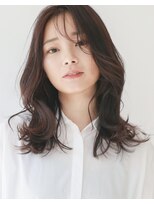 ヘアーエボリューション 大人可愛いふんわりレイヤー×透明感ショコラブラウン