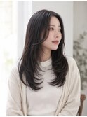 ナチュラルレイヤー20代30代40代韓国風レイヤー顔まわり池袋