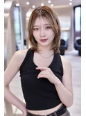 20代30代大人ガーリーレイヤーボブ/顔周り似合わせカット