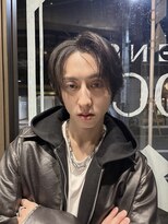 メンズココ メンズパーマ 韓国ヘア 日本橋店(MENS COCO) 韓国風ミディアムセンターパートネオウルフ