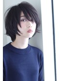 セミウルフ/丸みショート/レイヤーカット/ひし形シルエット