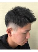 ツーブロックショート