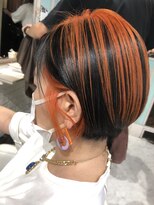 ミエルヘアーエスト 新宿店(mielhair est)&nbsp;個性派コントラストオレンジ