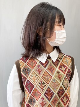 トップヘアー 玉島店(TOP HAIR) 外ハネミディアムボブ _ フェザーバング