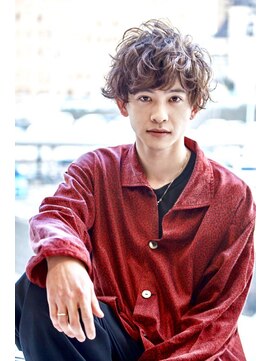 クレスト 近江八幡店(CREST) マッシュツーブロックメンズパーママッシュウルフメンズカット