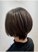 美フォルム重めのショートボブ/まとまるショートスタイル