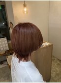 前髪/ウルフ/マチルダボブ/ピンクベージュ/インナーグレージュ