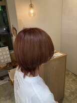 シー 岡崎(,SHE)&nbsp;前髪/ウルフ/マチルダボブ/ピンクベージュ/インナーグレージュ