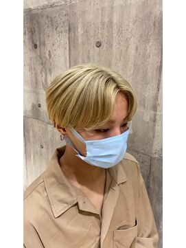 インパークス 五反野店(INPARKS) センターパート×ブロンドヘアー