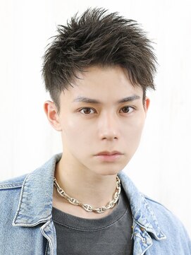 ベーア(Bar) 短髪ジェットモヒカンツーブロックショートワイルド