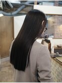 切りっぱなし×黒髪ロングスタイル／リオン
