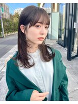 ノラ ヘアーサロン(NORA HAIR SALON) ナチュラル小顔前髪あり後れ毛サイドバング結べるボブくびれヘア