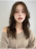 レイヤーカット/ブリーチなしミルクティーベージュ/韓国ヘア