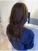 軽めロングウルフレイヤー2025年人気赤み無ブラウン赤羽美容院