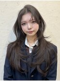 韓国風/レイヤー/小顔/前髪カット/髪質改善/グレージュ/透明感