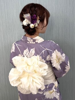 エルディ 大宮(eldy)の写真/専門店の技術で、着崩れないのは当たり前♪特別な日を彩ります*[大宮/ヘアセット/ヘアメイク/着付け/浴衣]